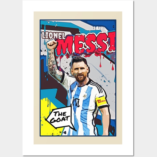 Messi a real goat Wall Art by elmejikono